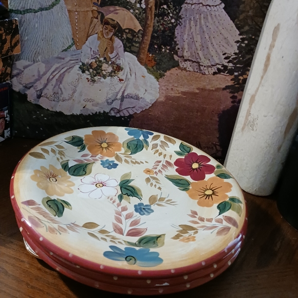 🌇Sunset Bouquet 3 HandPainted Floral Design Oneida Vintage Dinner Plate.💐🌹 - Picture 12 of 16